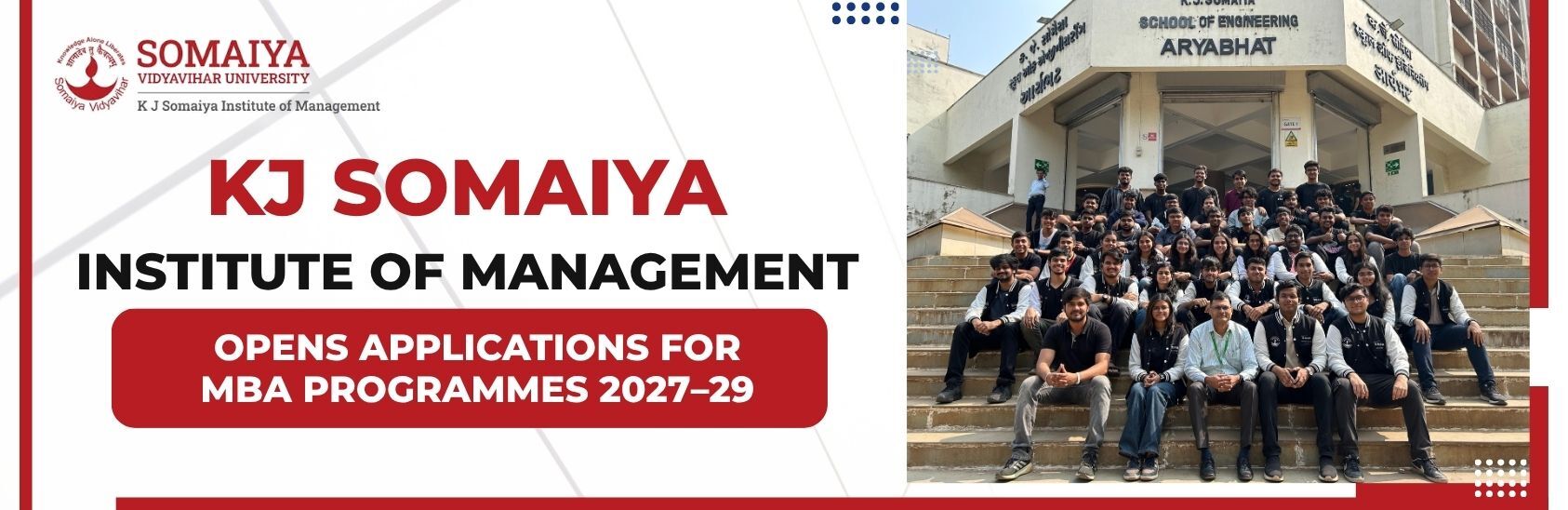 KJ Somaiya Institute of Management Opens Applications for MBA Programmes 2027–29