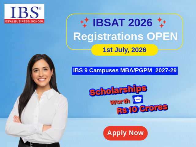 IBSAT 2026 Registrations are open from 1st July 2026 and announced a Rs 10 Crore worth scholarship program.
