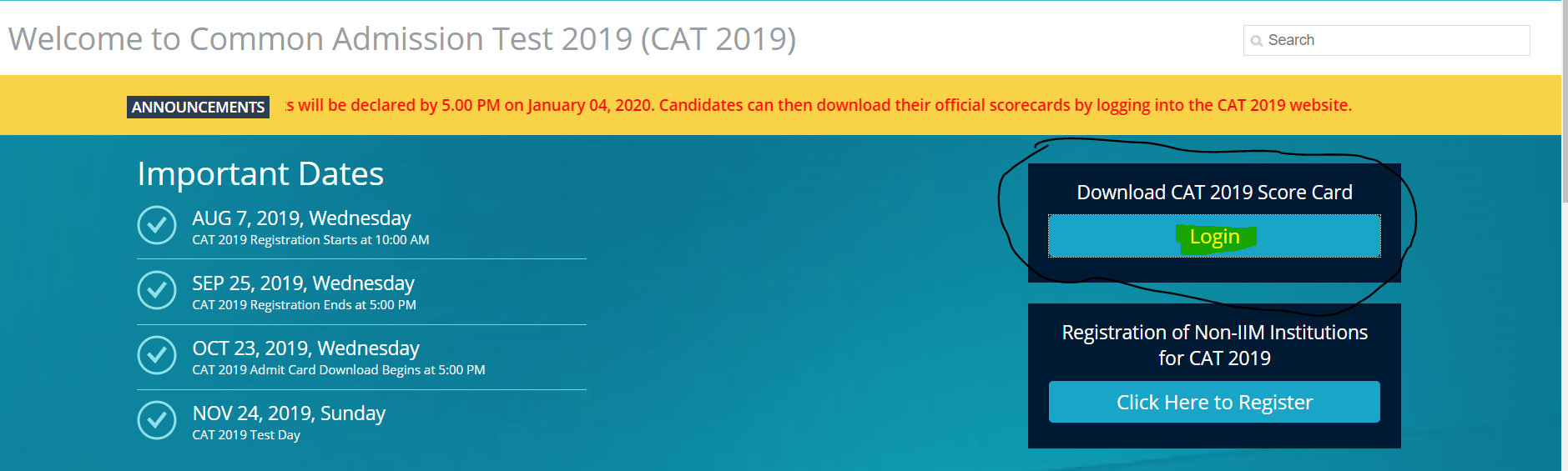 CAT 2019 Result