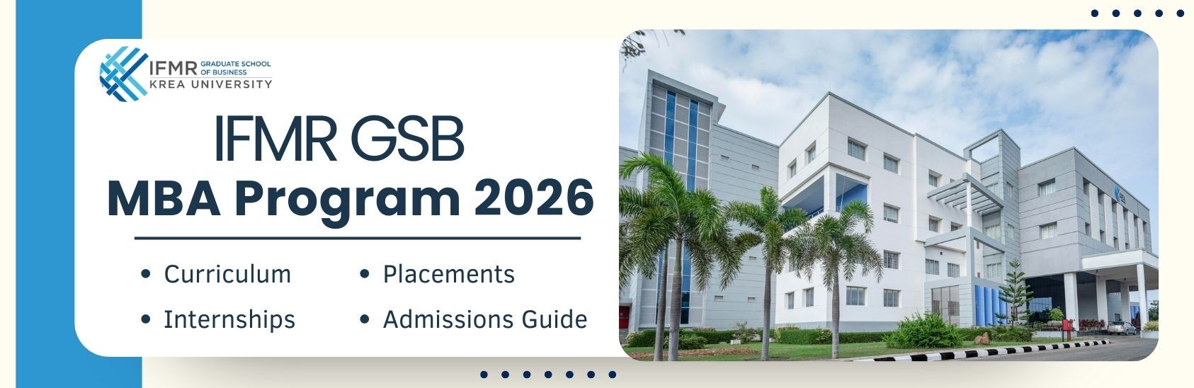 IFMR GSB MBA Program 2026